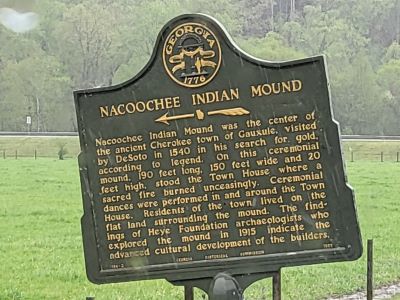 pic of sign for Nacoochee Indian Mound Helen, GA